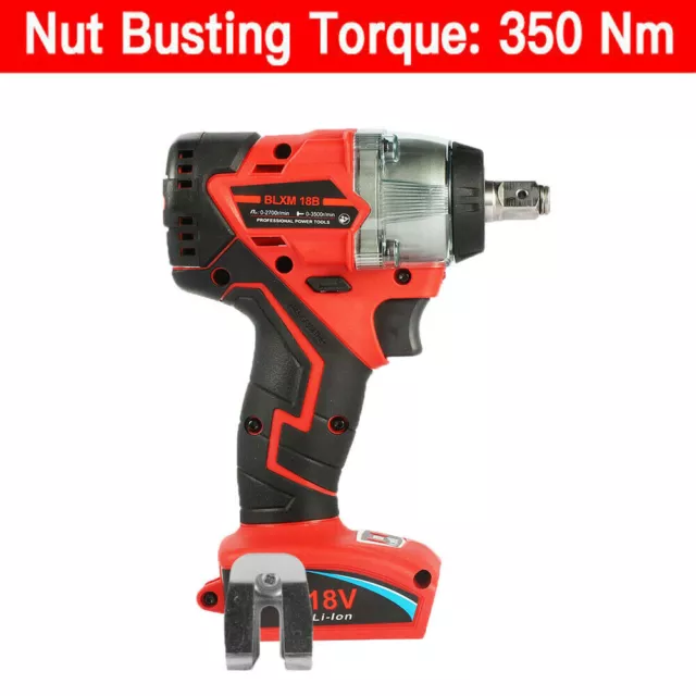 Impact Wrench Driver Cordless Electric 18V Li-Ion 1/2" Rattle Gun For Milwaukee