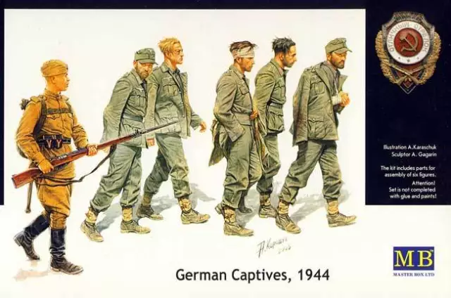 MB MasterBox German Captives Deutsche gefangene Soldaten 1:35 Modell-Bausatz kit