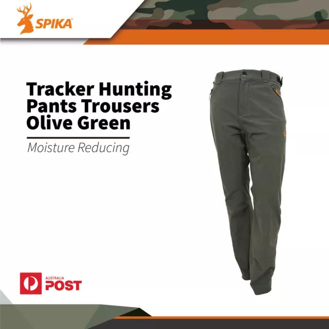 Spika Tracker Hunting Pants Trousers Olive Green - Moisture Reducing #p-207