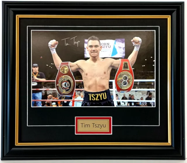 Tim Tszyu Aussie Boxing Champion Signed Photo Boxing Memorabilia Framed