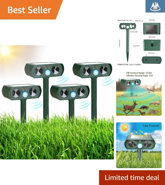 Powerful Ultrasonic Repellent - Deter Rat, Squirrel, Deer, Raccoon, Skunk - 4