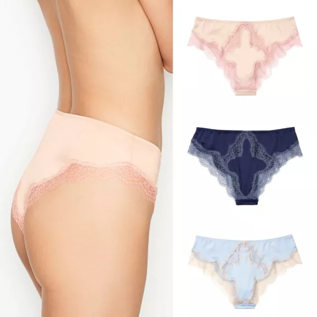 VICTORIA'S SECRET LUXE LINGERIE Satin Embroidered Thong Panty Lipstick  39.50 $15.75 - PicClick