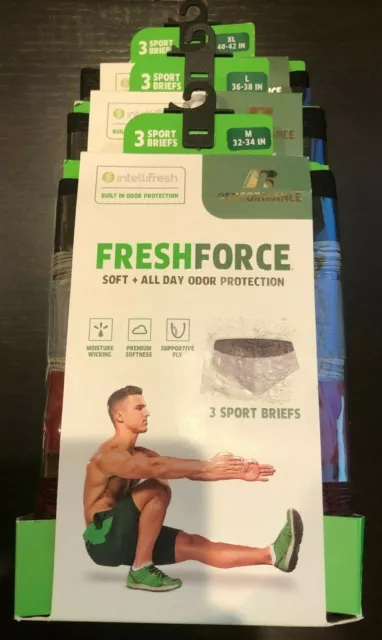 RUSSELL ATHLETIC FRESH Force Performance Underwear Soft Sport Briefs 3 Pair  Men $18.00 - PicClick