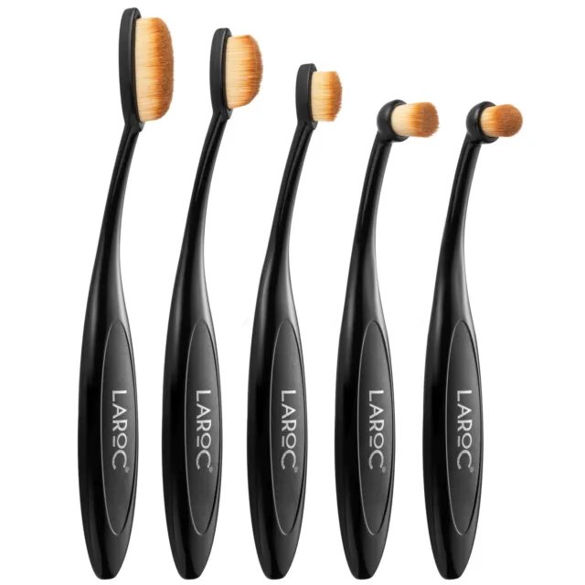 5pc Oval Makeup Brush Cosmetic Set Kit Toothbrush Eyeshadow Foundation Powder