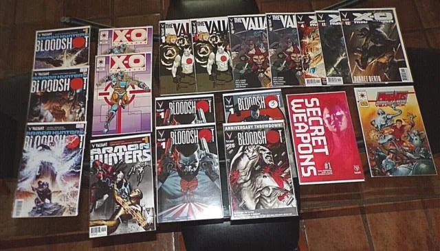 19 Valiant Unread Condition Always Sleeved Comics Bloodshot, X-O, Armor Hunters