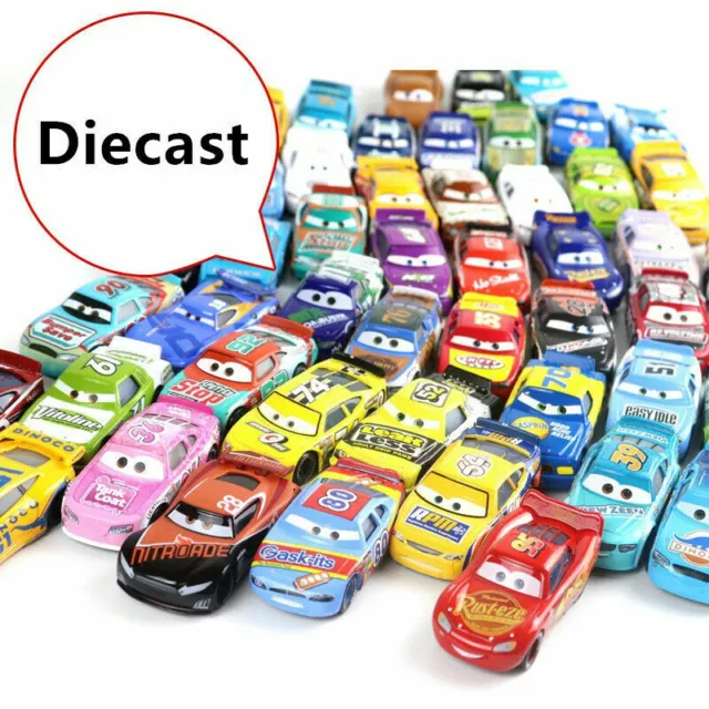 Disney Pixar Cars Lot Lightning McQueen 1:55 Diecast Model Car Toy Boy Loose Kid