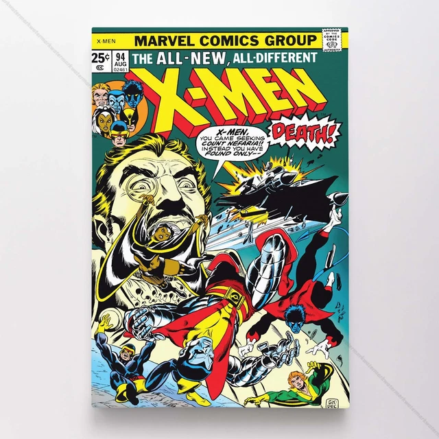 Uncanny X-Men Poster Canvas Vol 1 #94 Xmen Marvel Comic Book Art Print