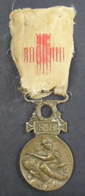 Original Medal: France: Help for Military Wounded 1864-1866, original ribbon