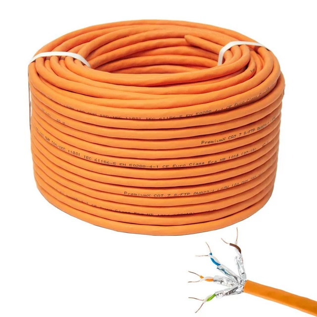 CAT 7 50m Netzwerkkabel S/FTP Simplex LAN Kabel Ethernet Datenkabel Verlegekabel