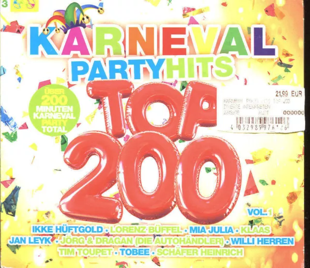 3 Cd-Set  Karneval Partyhits  Top 200  Vol.1 More Music 2017