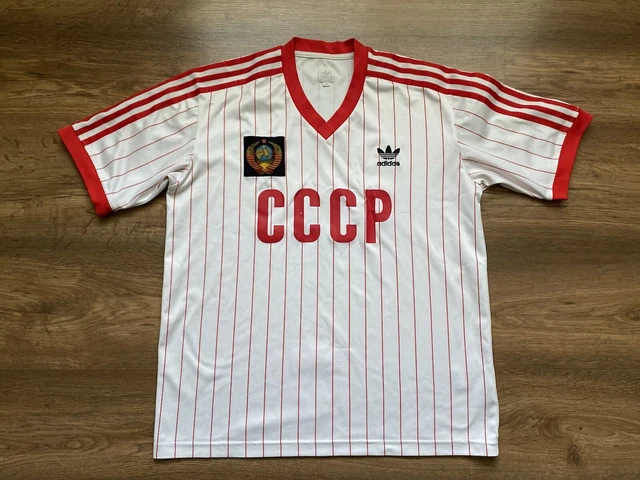 USSR SOVIET UNION 1986 FOOTBALL SHIRT JERSEY ADIDAS ORIGINALS SIZE S ADULT