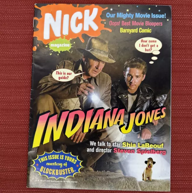 NICK Magazine June 2008 Indiana Jones Mighty Movie Shia LaBeouf BLOCKBUSTER