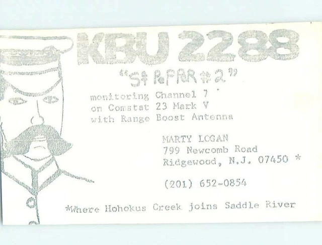 Pre-1980 RADIO CARD - Ridgewood - Near Paramus & Paterson NJ AH1730