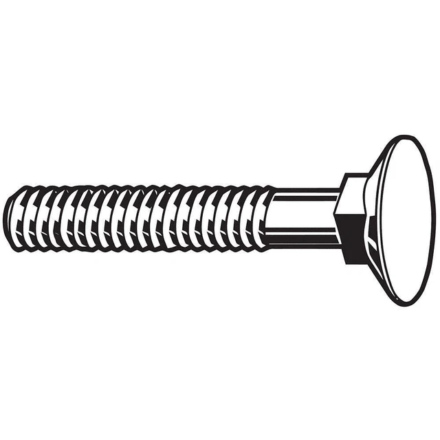 GRAINGER APPROVED B01036.050.0275 Plow Bolt, Fastener L 2 3/4 in, PK120