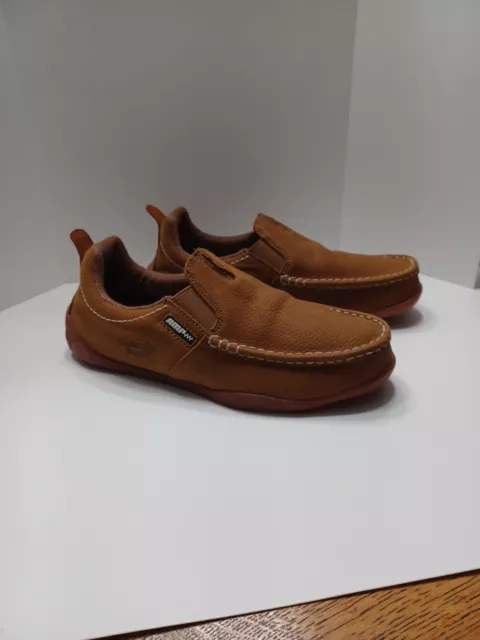 Georgia Mens Tan Leather Cedar Falls Moc Slip-On Shoes Size 8.5W