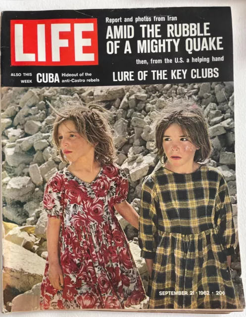 Life Magazine Sept 21 1962 Ephemera Vintage Ads Iran Earthquake Junk Journal