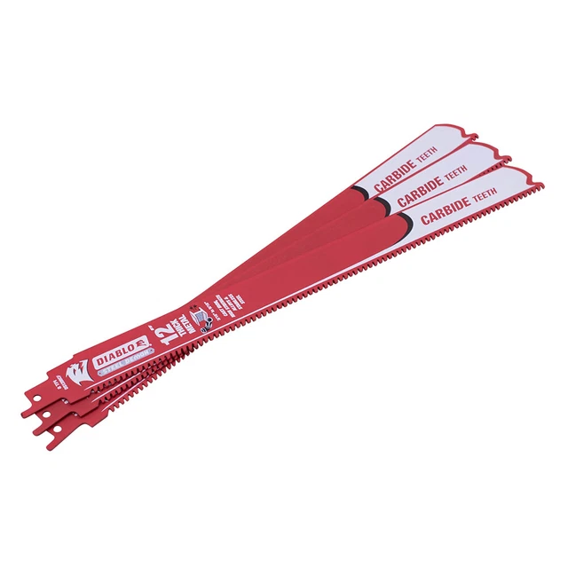 3 Pack 12 inch 8 TPI Diablo Steel Demon Carbide Saw Blades for Thick Metals