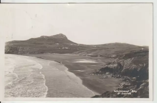 St Davids, Pembrokeshire, Wales -  Whitesand Bay B&W  Postcard