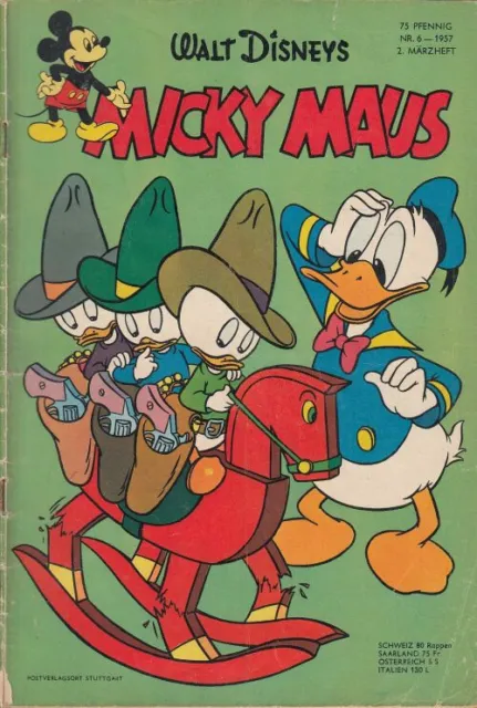 Micky Maus Nr 6 Ehapa Verlag 1957 Disney