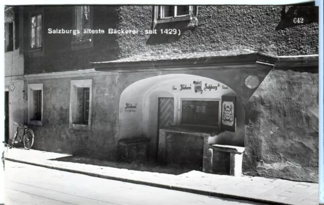 Österreich Salzburg - Altes Backerei Bäckerei Alt Seiser Echt Foto Postkarte