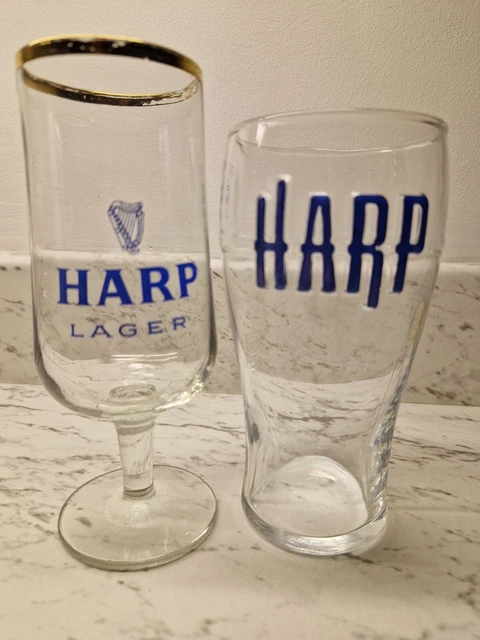 Harp Lager Guinness Vintage Glass DUO BUNDLE