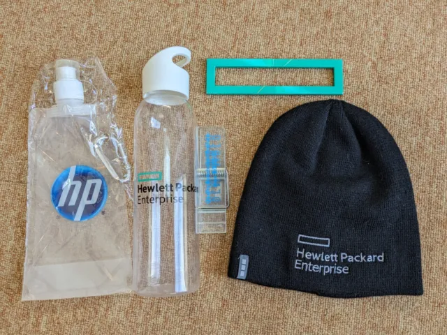 HP + Hewlett Packard Enterprise (HPE) Bottles + Hat + bits