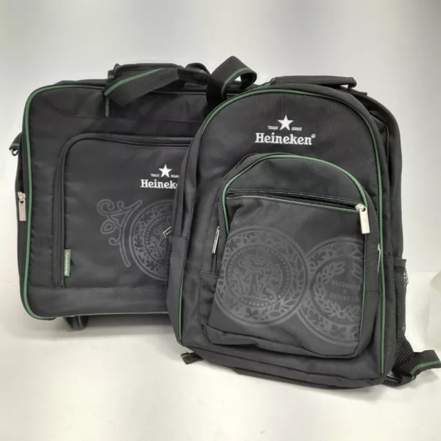 Heineken Wheeled Case And Rucksack Black Green RMF53-GB