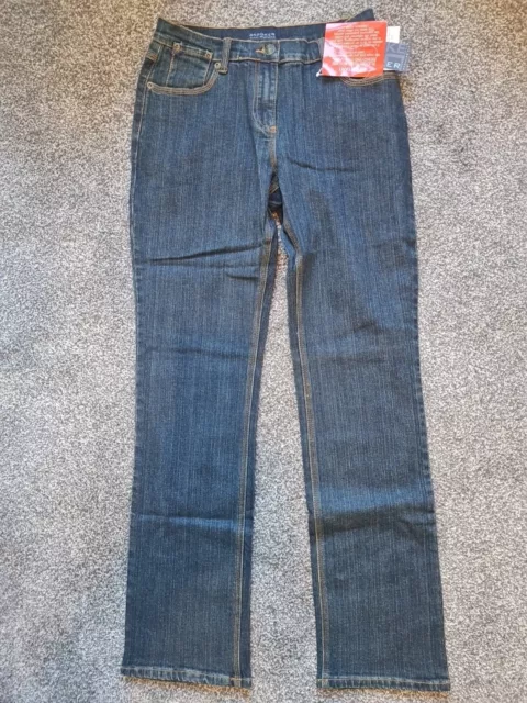 BNWT Brooker Dark Blue Stretch Jeans, Size 10 L31 Zip Fly