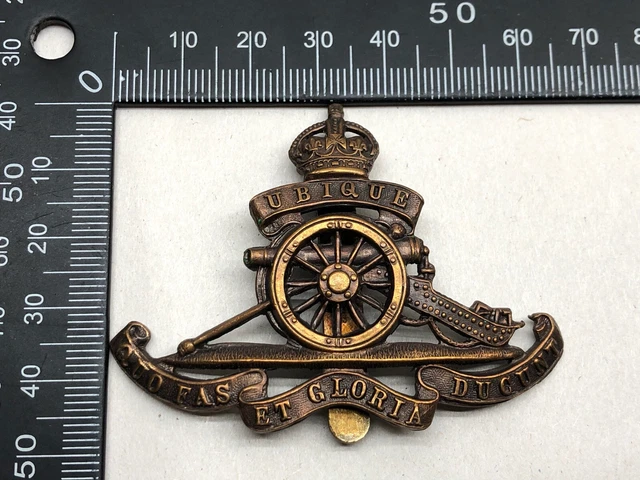 ORIGINAL WW2 BRITISH Army Cap Badge - Royal Artillery Kings Crown £9.99 ...
