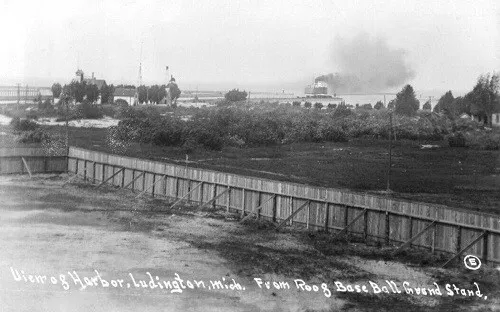 Harbor View Steamboat Baseball Field Ludington Michigan MI Reprint Postcard