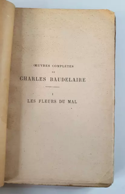 CHARLES BAUDELAIRE - Les Fleurs du Mal - Date publication non mentionnée 3