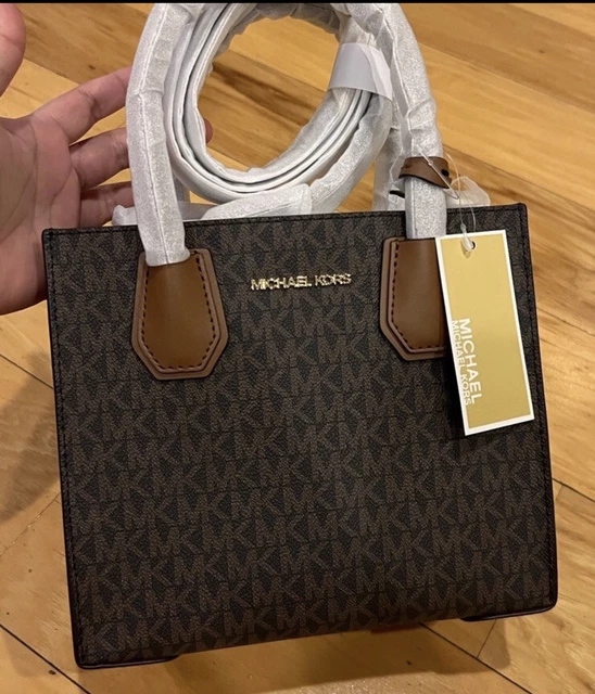 Michael Kors Mercer Medium Messenger Crossbody Satchel Bag - Brown