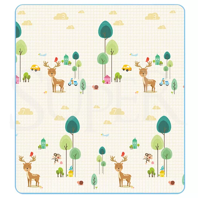 2 x 1.8m Large Baby Kids Floor Play Mat Rug Picnic Cushion Crawling Double Sides 3