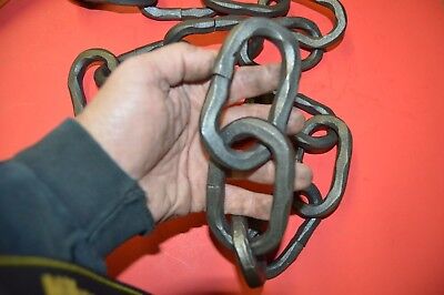 Rain Chain, Wrought Iron, 3/8" hammered bar, 4" links made by Blacksmiths USA