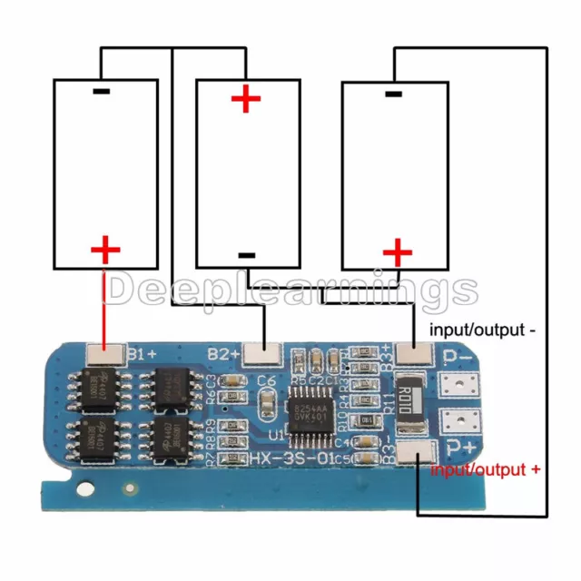 3S 12V 18650 10A BMS Charger Li-ion Lithium Battery Protection Board