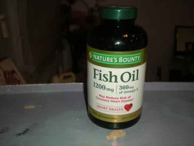 nature's bounty fish oil rapid release softgels 1200 mg 320 ct 11/23