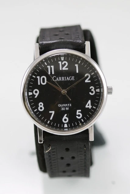 Montre Timex Carriage Pour Femme - Boîtier Acier, Cadran Blanc, Bracelet Cuir Tigre - Neuf, Pile Neuve
