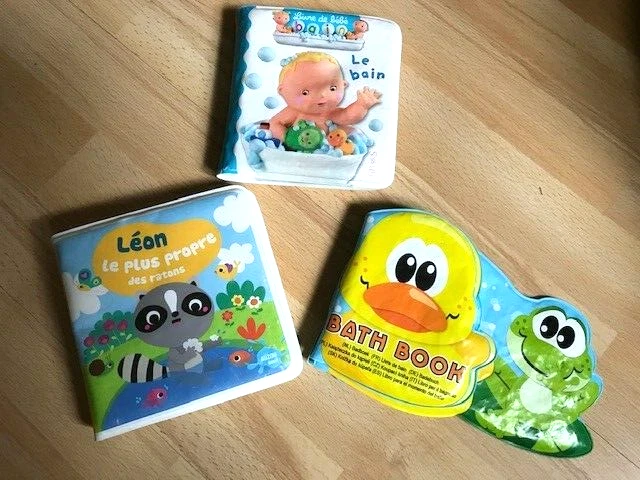 Léon le petit raton, Le bain, Bath book - 3 livres pour la bain bébé