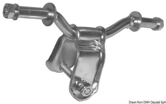 Support Rouleau Latéral Élevée Inoxydable 40 MM Marque Osculati 02.029.33