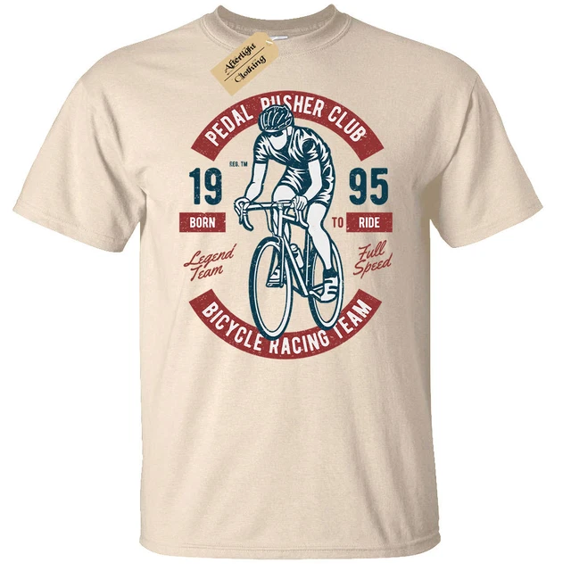 Bicicletta da Corsa Squadra T-Shirt Uomo Divertente Ciclismo Regalo Pedale Asta