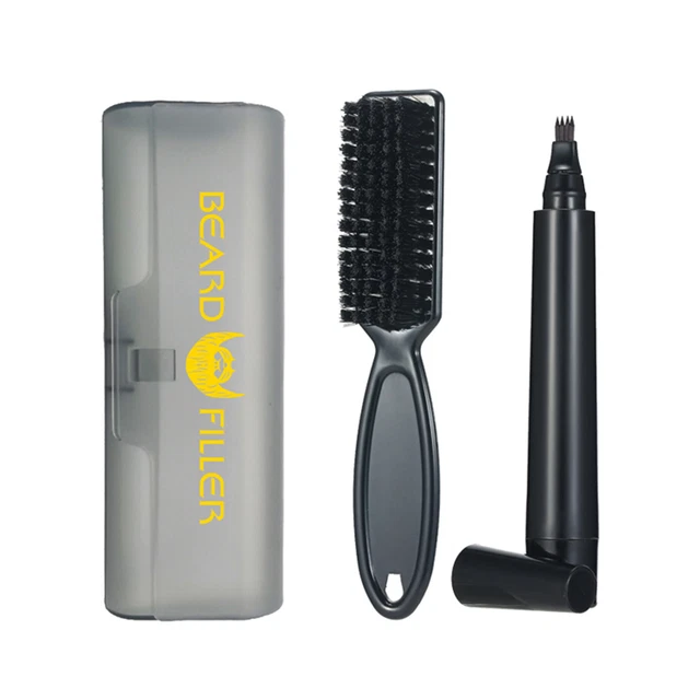 Beard Filler impermeable lápiz de relleno de barba con cepillo