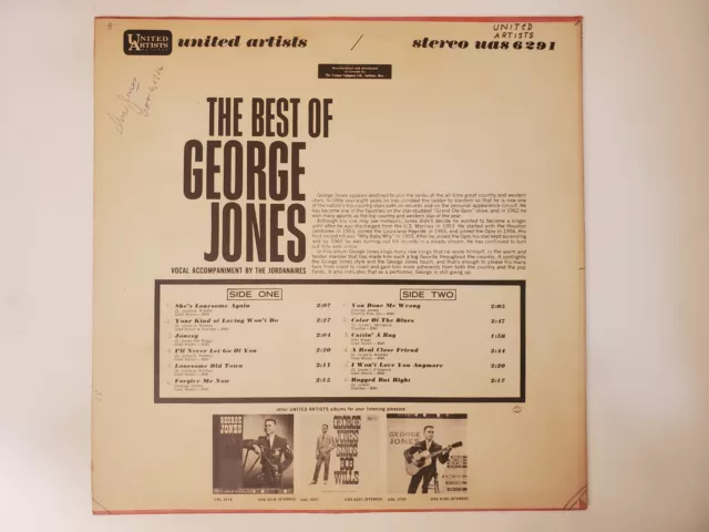 George Jones - The Best Of George Jones (Vinyl Record Lp) 2