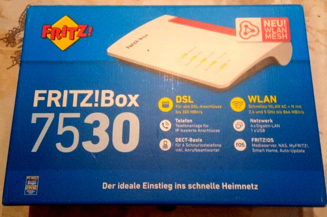 AVM FRITZBox 7530 WLAN Router mit Modem - Weiß (20002784)