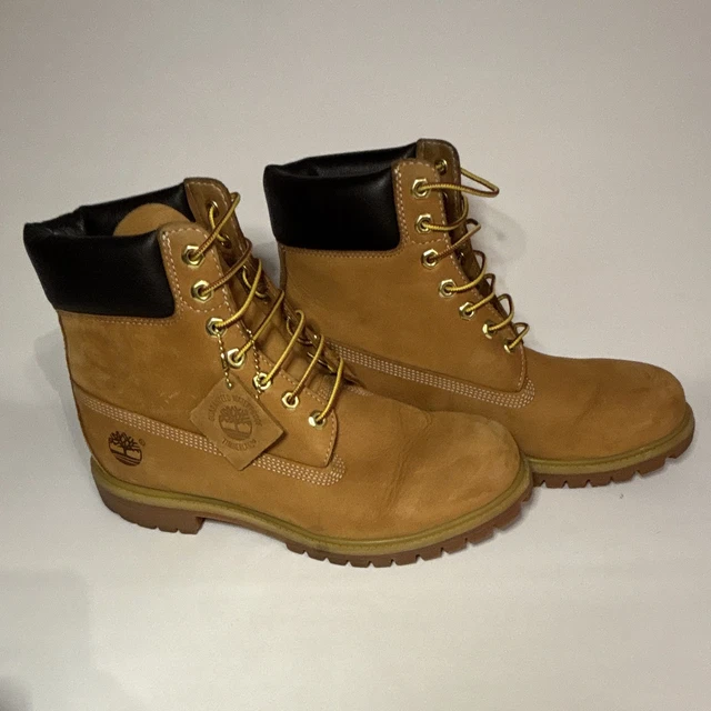 TIMBERLAND MEN'S 6 Inch Premium Waterproof Boots Wheat Nubuck 10061 ...