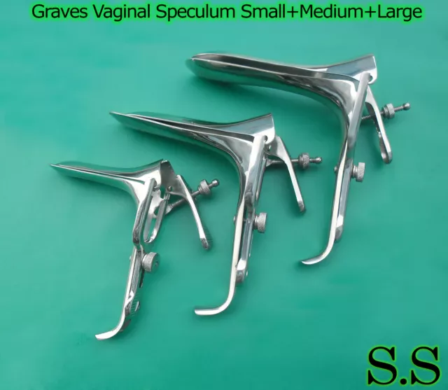 100 Graves Pederson Speculum S M L Surgical Instruments