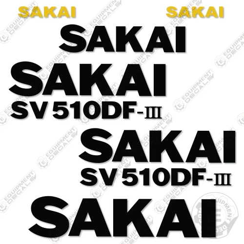 Sakai SV510DF-3 Decal Kit Roller - 7 YEAR OUTDOOR 3M VINYL!