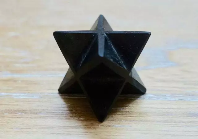 Merkaba Star Point Black Tourmaline Stone Healing Yoga Natural Rock Reiki Energy