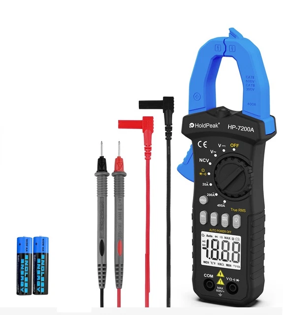 Digital Clamp Multimeter AC DC Current NCV Volt Resistance Diode Backlite Data H