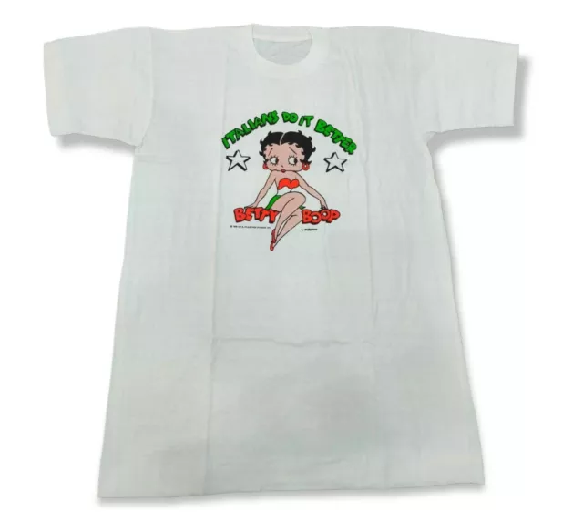 BETTY BOOP T-SHIRT anni 90 MAGLIETTA TG M nuovo old stock rimanenza di magazzino