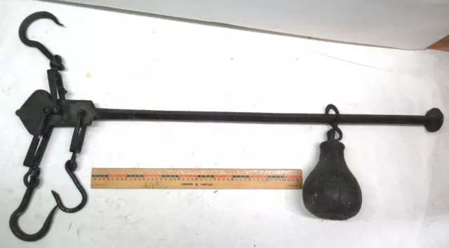Antique Cast Iron Hanging Balance Scale For Farm Cotton - Tobacco